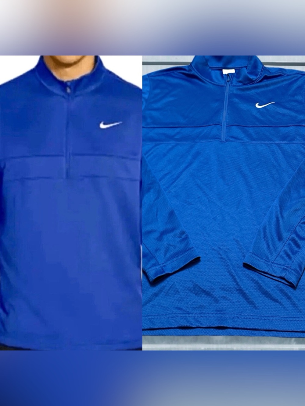 Nike Royal Blue Quarter-Zip Performance Pullover